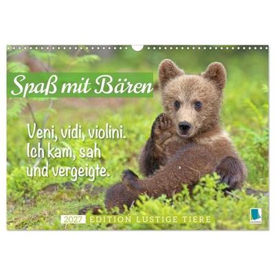 Spaß mit Bären: Edition lustige Tiere (Wandkalender 2027 DIN A3 quer), CALVENDO Monatskalender