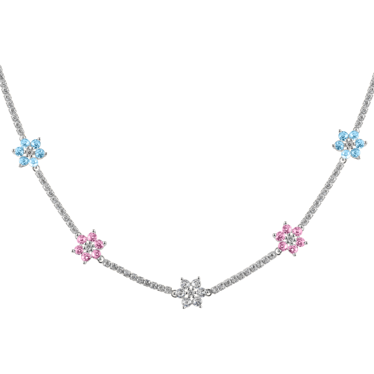 Jacques Lemans Kette Blumen Sterlingsilber mit Zirkonia