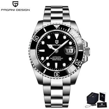 Youfap Market PAGANI Design Automatic Mechanical Watch For Men Waterproof Stainless Steel Luxury Timepiece allblack