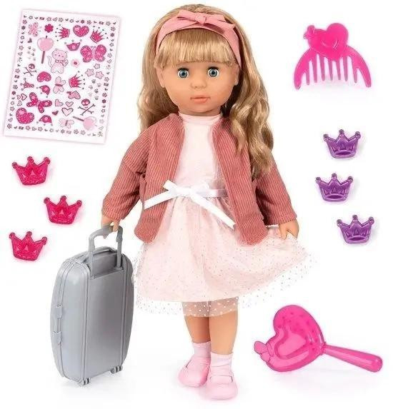 Bayer Design Charlene interactieve pop met accessoires, lacht en maakt kusgeluiden, 46 cm