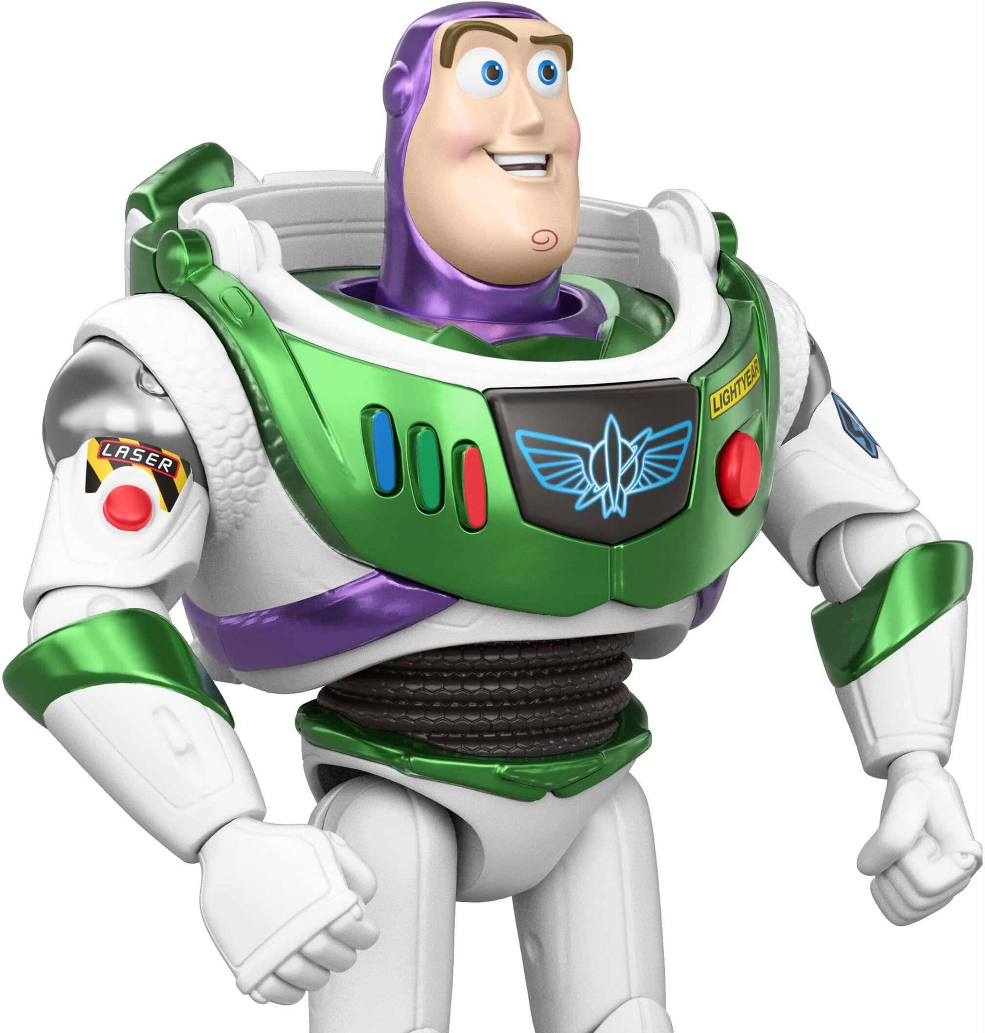 Mattel Disney Pixar Toy Story 5 PlayScale Interactables Hi-Tech Buzz Lightyear Figure - 18cm Tall - Interactive Sounds & Phrases - Ages 3+