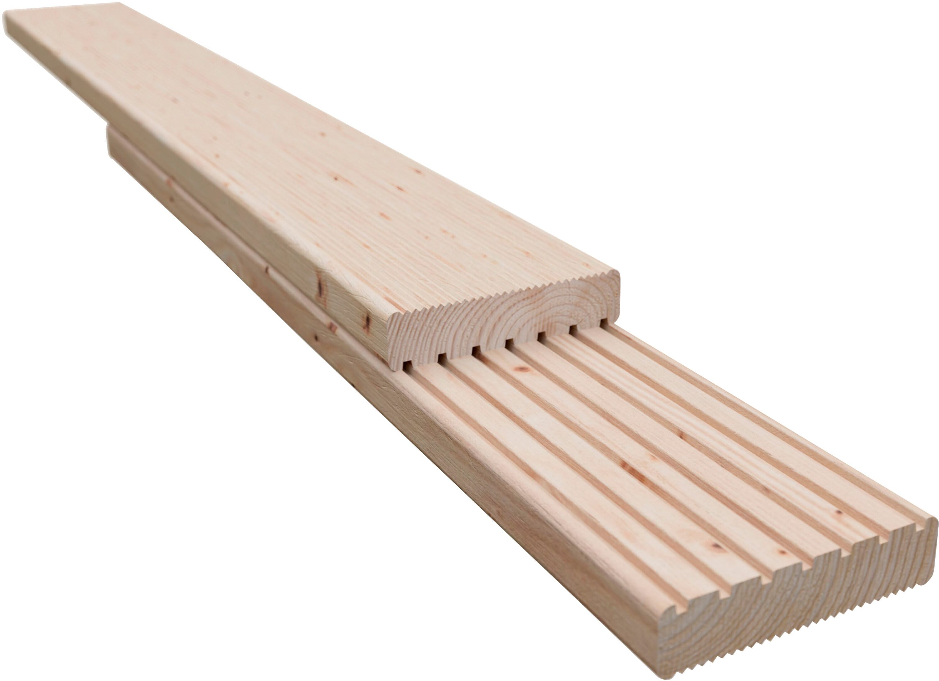 Terrassendielen KIEHN-HOLZ "Terrassendeck", beige (natur), B:600cm L:200cm, Holzwerkstoff, Terrassendielen