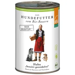 defu Nassfutter Hund Huhn Sensitiv getreidefrei bio 410g