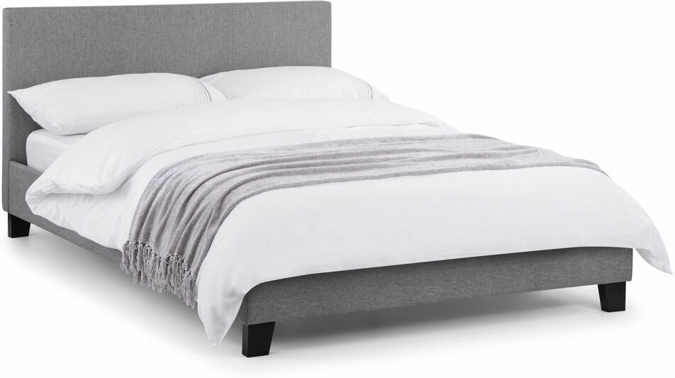 Hashtag Home Lilianna Upholstered Bed with Mattress Gray King