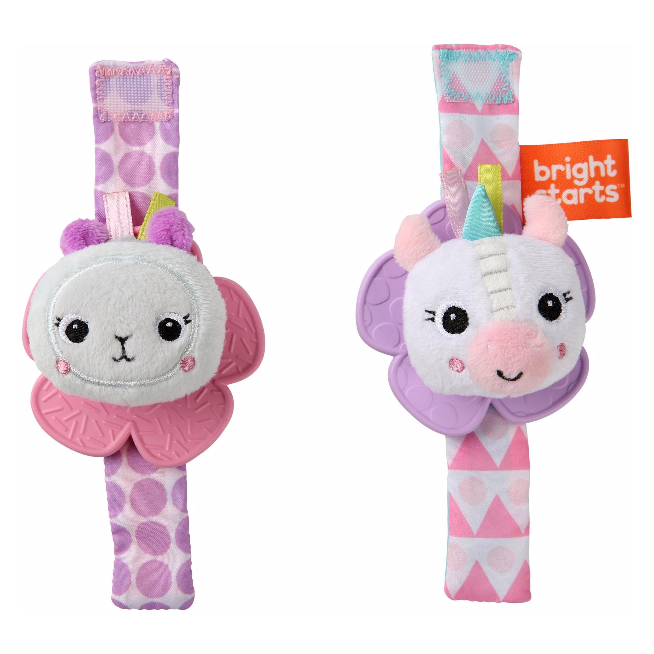 Bright Starts Beissrassel Armband mit Einhorn und Lama (0 Monate) (BS-12330)