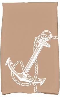 E by Design 18 x 30-inch Anchored Geometric Print Hand Towel