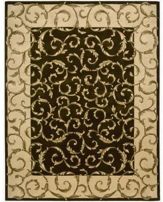 "Nourison Hand-Tufted Versailles Palace Floral Brown Rug (7' 6"" x 9' 6"") - 7' 6"" x 9' 6"""
