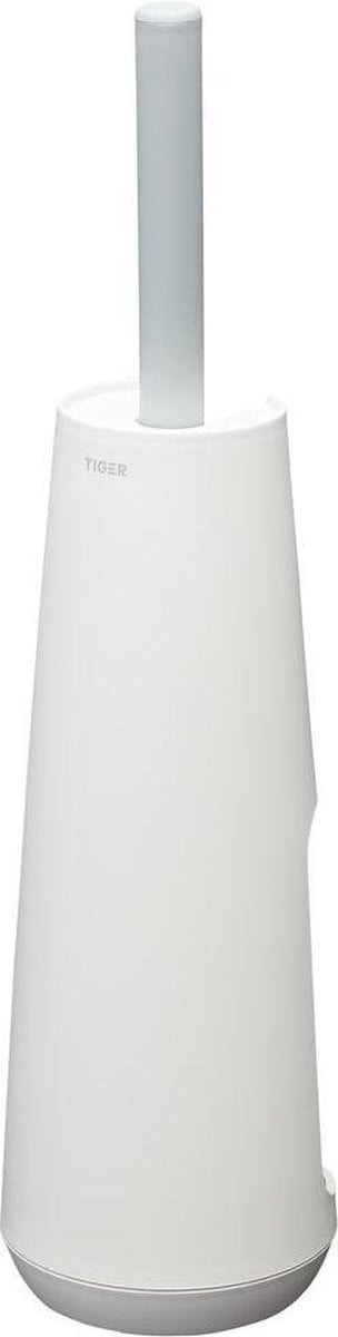 Tiger Tess WC borstel met houder - Vrijstaand - Wit / Lichtgrijs - Met flexibele Swoop® borstel