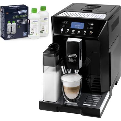 DE'LONGHI Kaffeevollautomat "Eletta Evo ECAM46.860.B - Espresso, (Long) Coffee, Cappuccino, Latte", schwarz, B:26cm H:36,1cm T:46,9cm, Kaffeevollautomaten, Integrierte Mahltechnologie für Kaffeebohnen, Extra leises Mahlwerk, Kaffeevollautomat