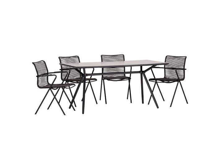 Gartengarnitur 5-tlg. Alpha rope Metall/Kunststoff/Glas