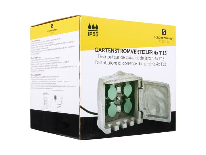 Schönenberger Gartenstromverteiler Ip55 stehend mit Au