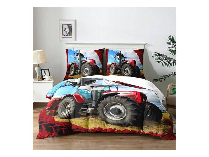 LuxusKollektion Kinderbettwäsche Bettbezug Traktor 140x200 Mikrofaser