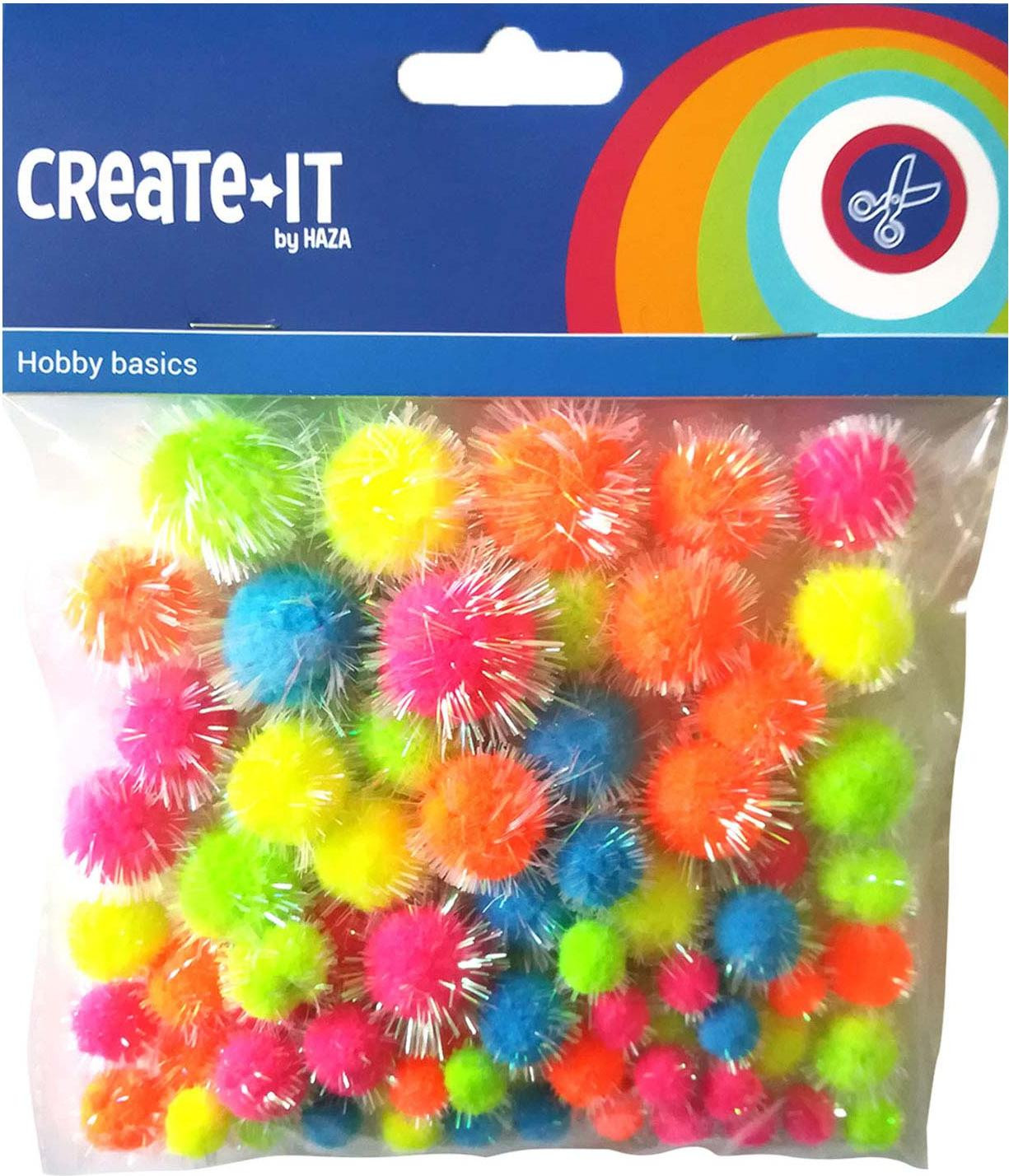 Create it! Knutselset Glitter Neon Mix, 75 stuks