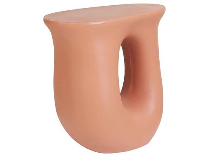 Garten Beistelltisch orange unregelmäßige Form 28 x 42 cm modern Idro