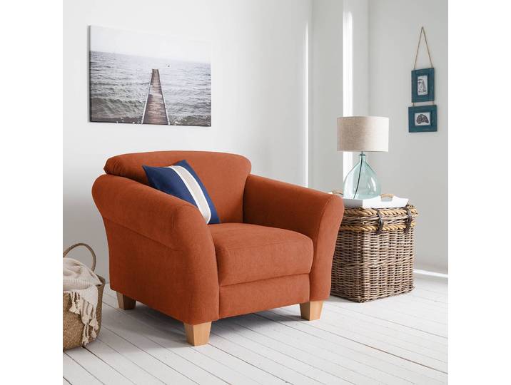 Sessel Webstoff Braun/Honigbraun Webstoff 110 x 84 x 89cm