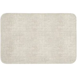BADEMATTE Leinen - Textur - Beige Badvorleger 90x60 cm