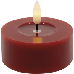 Teelicht LED 2er-Set WINTER (DH 6,80x3 cm) - rot - DH 6,80x3 cm