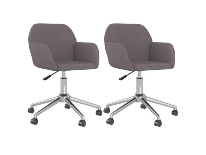 Fisinber Esszimmerstühle 2er Set Drehbar Dunkelgrau Polsterstuhl 360-Grad Drehbarkeit mit ergonomischer Polsterung für hohen Komfort am Esstisch in Küche und Wohnbereich.