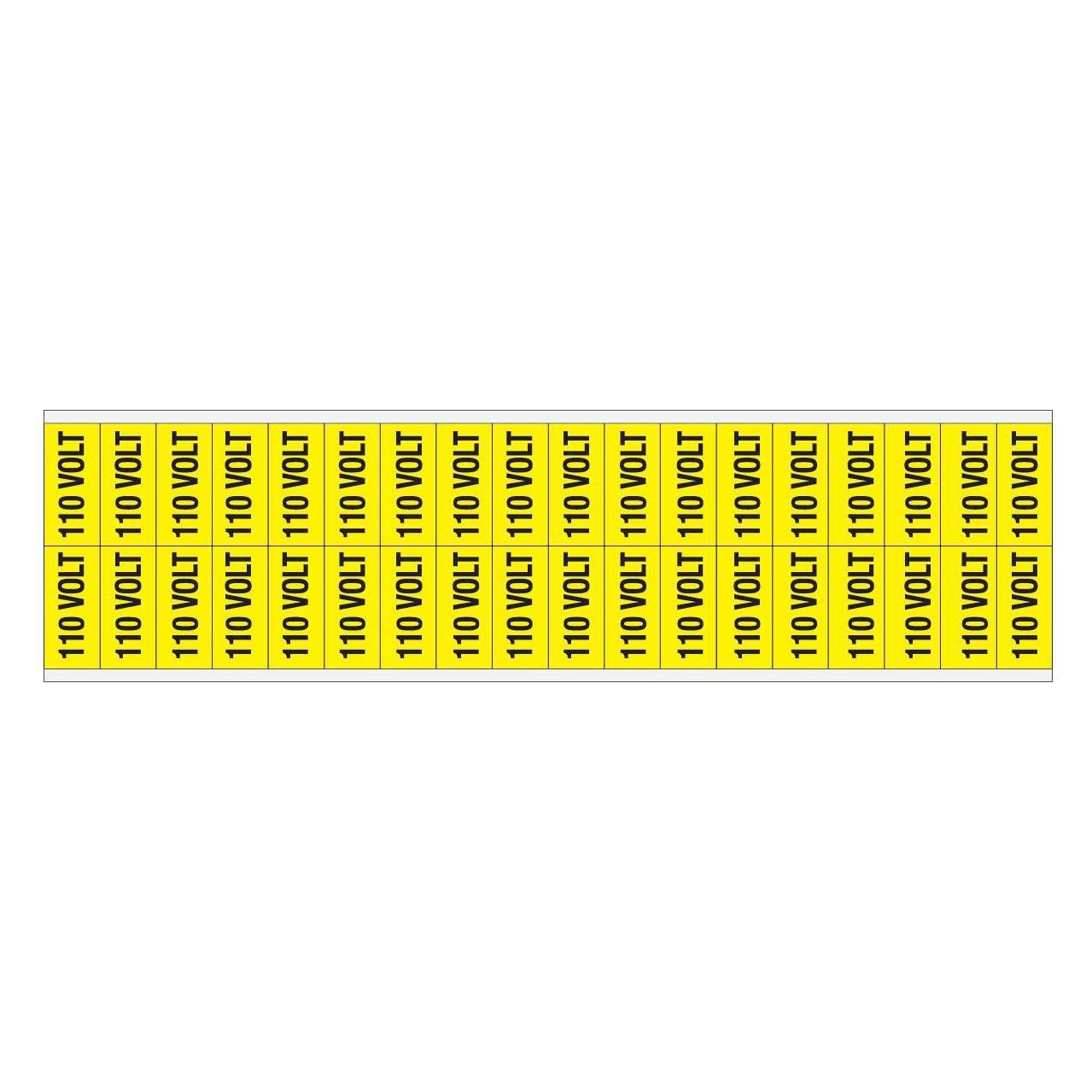 Brady Kennzeichnungen für Leitungen und Stromspannung, 110 Volt (VOLTAGE MARKERS CV 110 VOLT D)