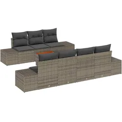 vidaXL Garten-Sofa-Set 8 pcs Grau