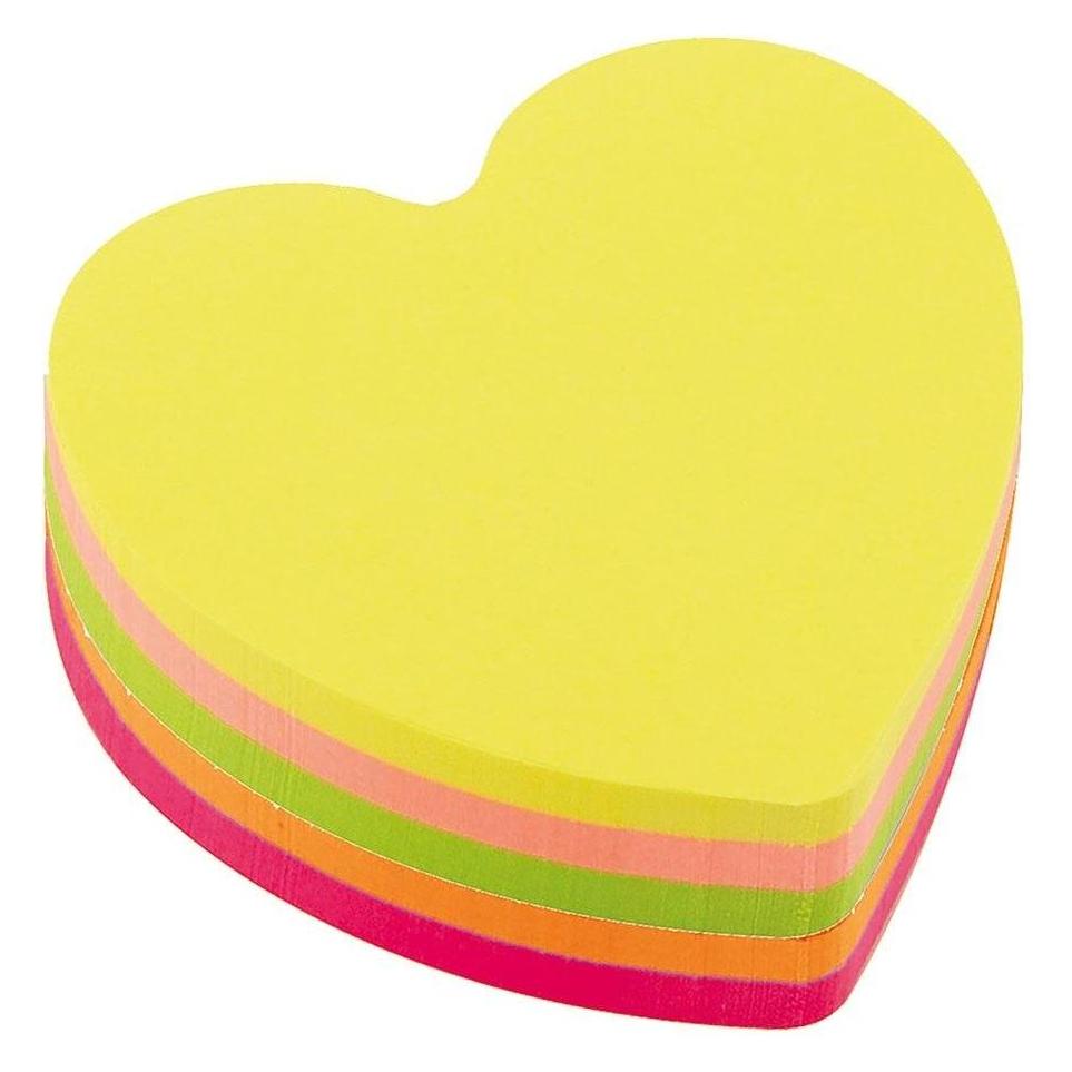 D.Rect Selbstklebende Notizzettel Herz 70x70mm 400K (70 x 70 mm) (110799)