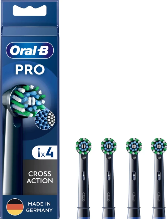 Oral-B 4 PRO Cross Action schwarz Zahnbürstenaufsätze
