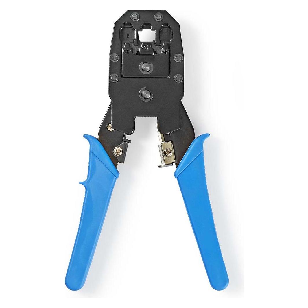 Nedis Crimp pliers | CAT5 / CAT5e / CAT6 / CAT6a / RJ10 / RJ11 / RJ45 | Abziehen / Schneiden / Zange (200 mm) (CCGB89510BU)
