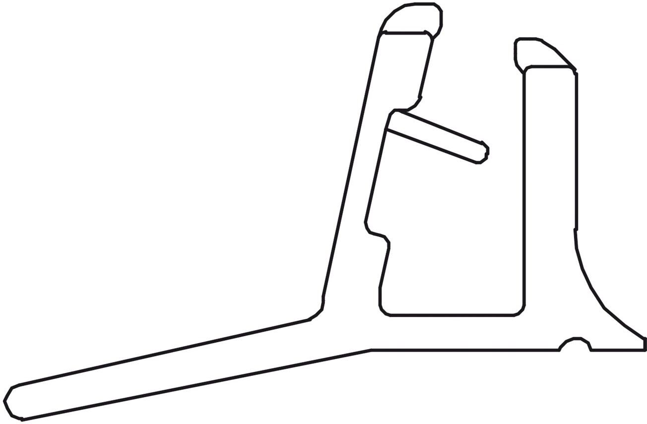 DUSCHOLUX water deflector profile, right 250484.01.005.000