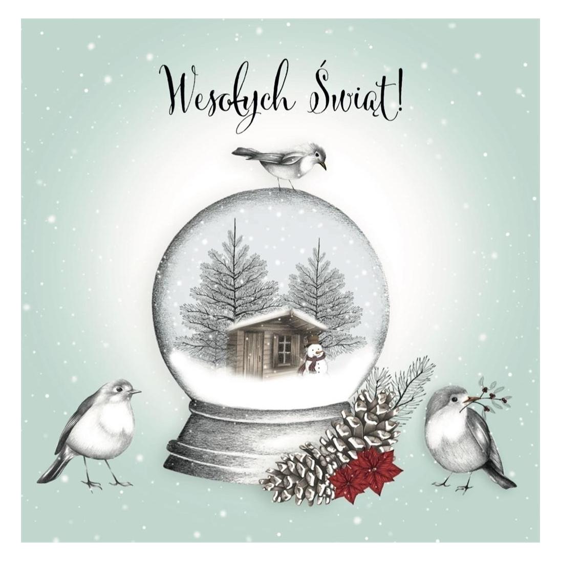 Clear Creations Swarovski quadratische Karte CL0803 Weihnachtshaus (41959117)