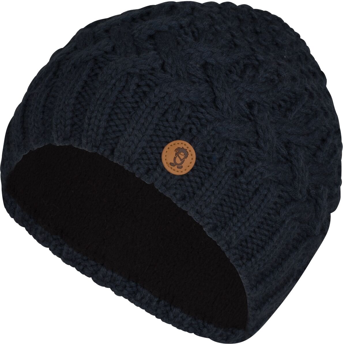 Strickmütze TROLLKIDS "GIRLS RAULAND CAP", Kinder, Gr. 2 (48/52), blau (navy), Obermaterial: 50% Polyacryl, 50% Polyester. Futter: 100% Polyester, Mützen Strickmütze, mit Zopf- und Perlstrickmuster navy 2 (48/52)