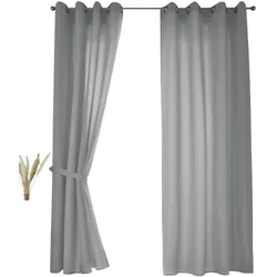 VORHANG 2ER SET BERLIN HxB 245x140cm Grau