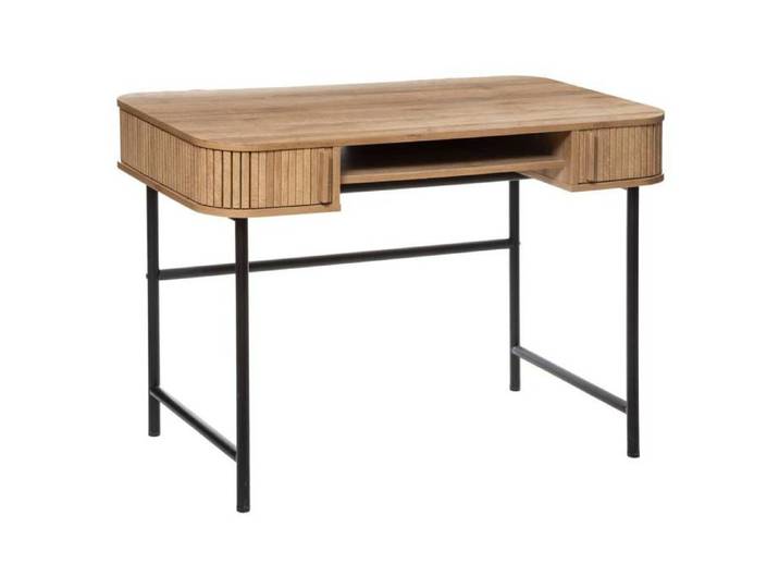 Bureau 2 portes  Colva  effet chêne L105cm - Atmosphera Créateur d'intérieur