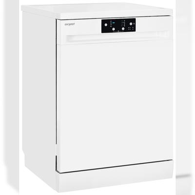 Exquisit Geschirrspüler freistehend/unterbaufähig | 14 Maßgedecke, Energieklasse D | Aquastop, höhenverstellbarer Oberkorb | GSP9114-451D weiss