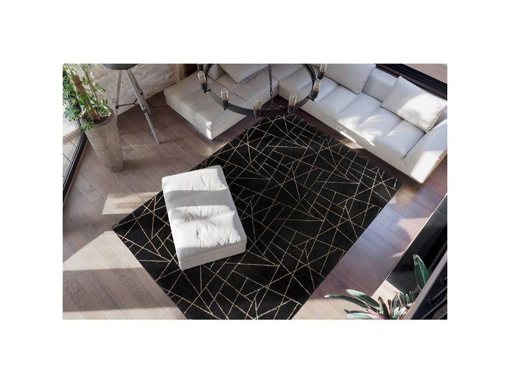 Hochflorteppich Bijou 125 200 x 290cm Schwarz/Gold/Schwarz/Gold