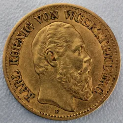 Goldmünze 10 Mark "Karl" (Württemberg)