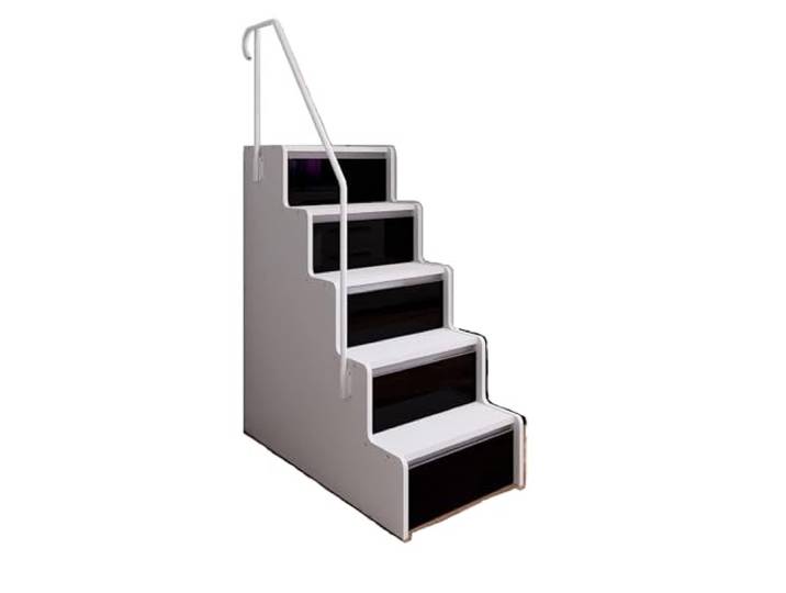 Marlux-Meble Treppe zum Hochbett Etagenbett JSM-4 Glanz mit 5 Schubladen