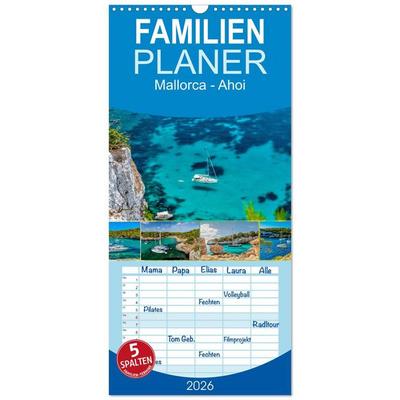 Familienplaner 2026 - Mallorca - Ahoi mit 5 Spalten (Wandkalender, 21 x 45 cm) CALVENDO