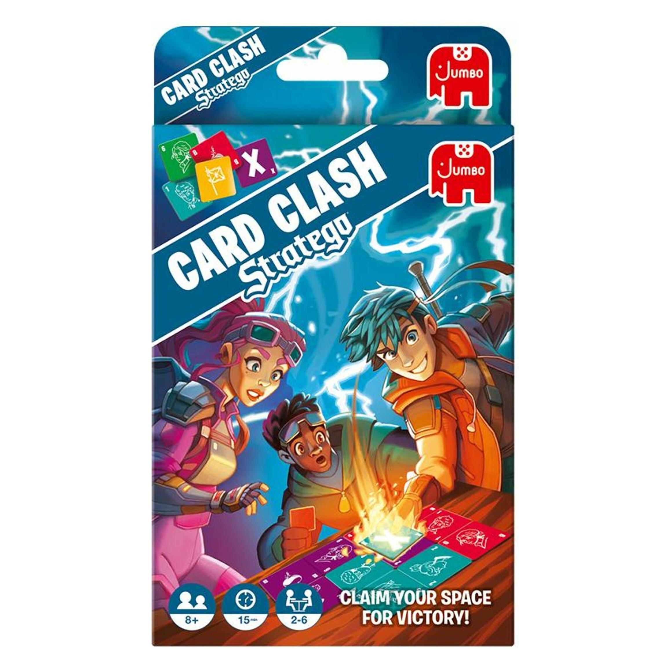 Jumbo Stratego Card Clash, d/f/i (Deutsch, Englisch, Französisch, Niederländisch, 2 - 6 Spieler) (1110100466)