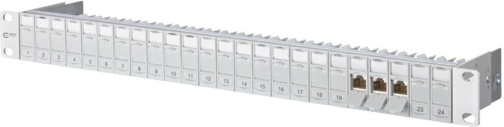 BTR NETCOM 24-Port Panel E-DAT Modul 1HE lgr bestückt TN E-DATmod MP24 ; Metz Connect (130920-E-90)