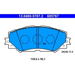 Bremsbelagsatz Scheibenbremse ATE 13.0460-5767.2