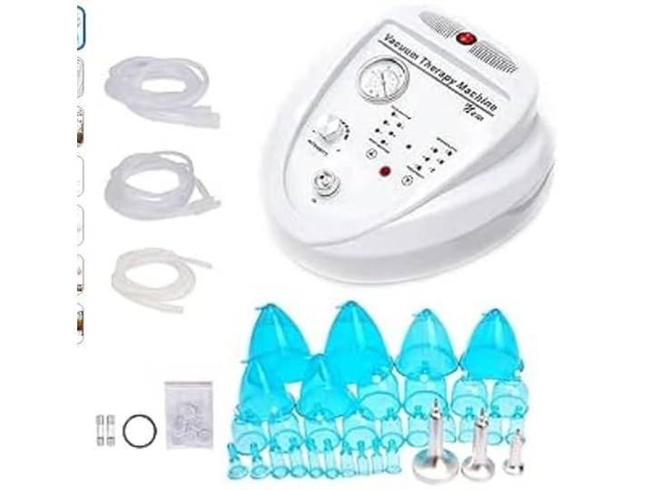 SULQING Multifunktionale Vakuummassagetherapiemaschine, Vakuumkratzer -Schröpfen -Therapie -Sets, Einstellbare Saugschuppen -Schröpfen -Sets, Körperbildungsmaschine Mit 30 Tassen Und 3 Pumpen