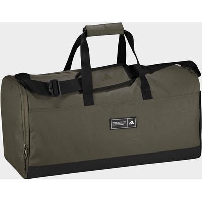 Sporttasche ADIDAS PERFORMANCE "3 STREIFEN WEEKENDER DUFFELBAG, LARGE", grün (olive strata, schwarz), Obermaterial: 100% Polyester, Taschen Sporttasche, Sporttasche für Erwachsene, mit sportlichem Stil