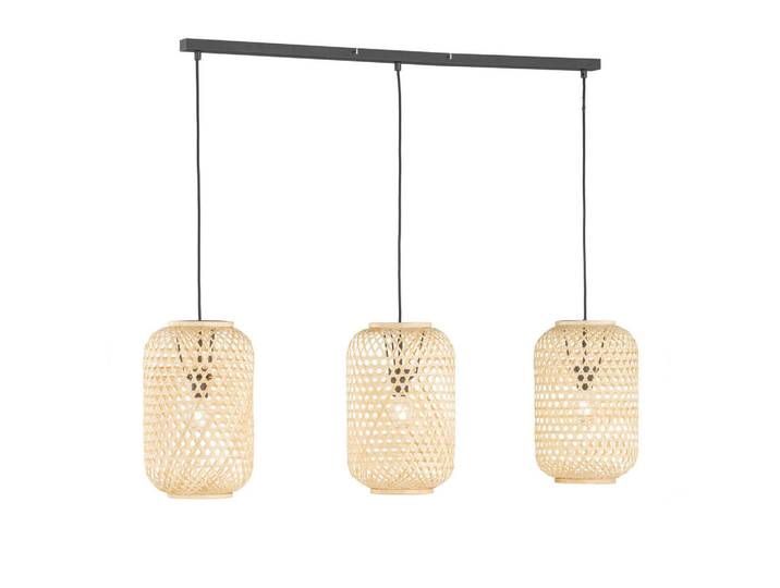 Schöner Wohnen Hängeleuchte Calla, Naturfarben, Holz, 24.5x110 cm, Lampen & Leuchten, Innenbeleuchtung, Hängeleuchten, Pendelleuchten