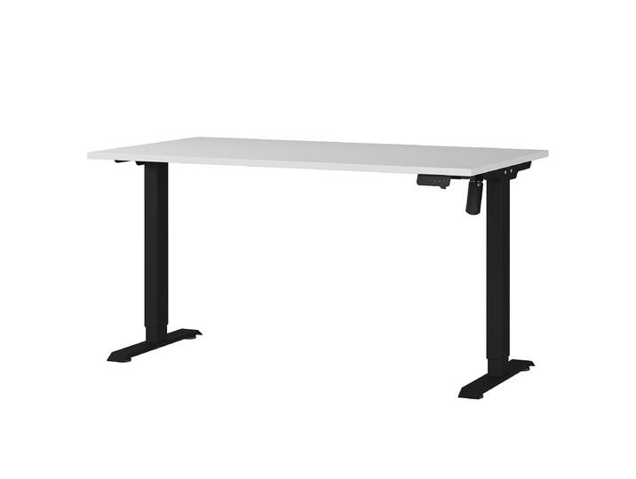 Höhenverstellbarer Schreibtisch Boras 140cm Grau/Lichtgrau Schwarz