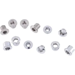 CONTEC Kettenblattschraube C.Nut silber passend für 3-fach Kurbeln, 4-Arm, 4 Stü