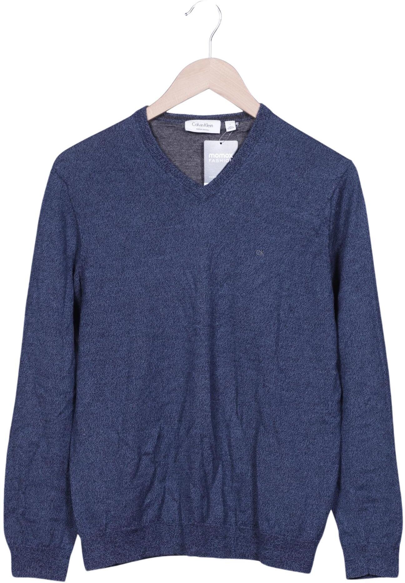 Calvin Klein Herren Pullover, Marineblau, Gr. L, Merino - Second Hand