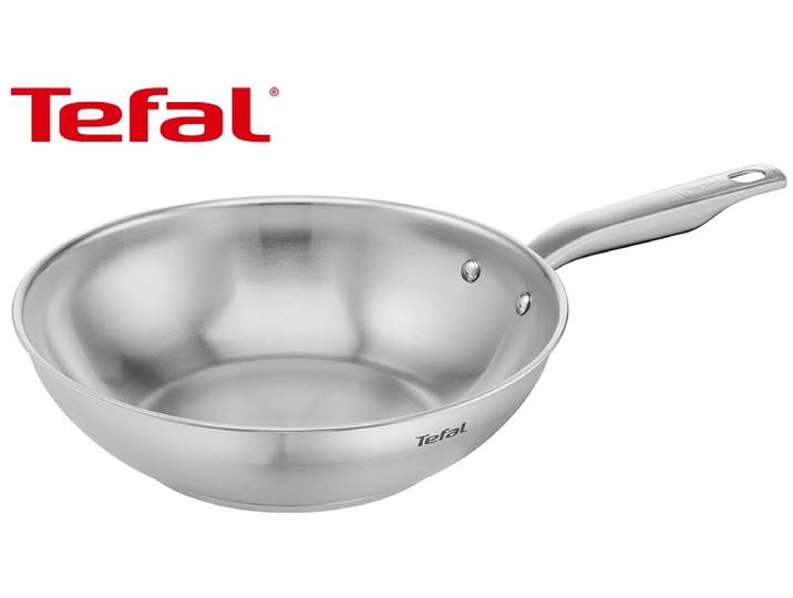 TEFAL Wok VIRTUOSO Ø28cm stahl rostfrei silber