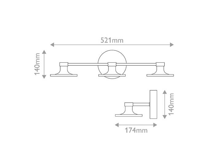 Elstead Wandlampe Issa, dimmbar, messing / gold, für Badezimmer, Aluminium, Wandleuchte, Wandlampe Innen