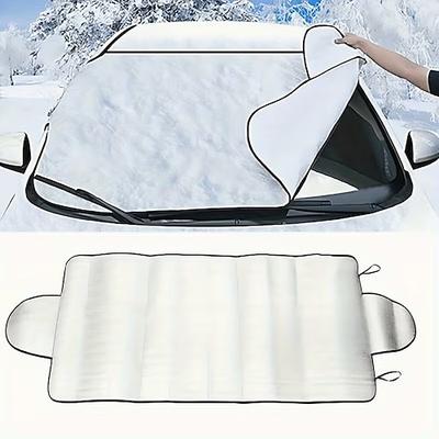 Winterliche Auto-Windschutzscheibenabdeckung, Schnee Frostschutz, staub- und hitzebeständiger Sonnenschutz, einfach zu montierende, flexible Windschutzscheibenabdeckung für die meisten Fahrzeuge,