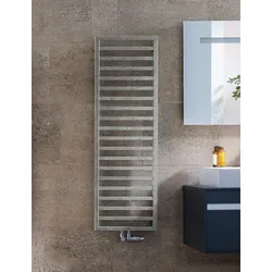 Zehnder Design-Heizkörper Quaro QA-100-060 Inox Look, 971x30x600 mm, Edelstahloptik, montagefertig